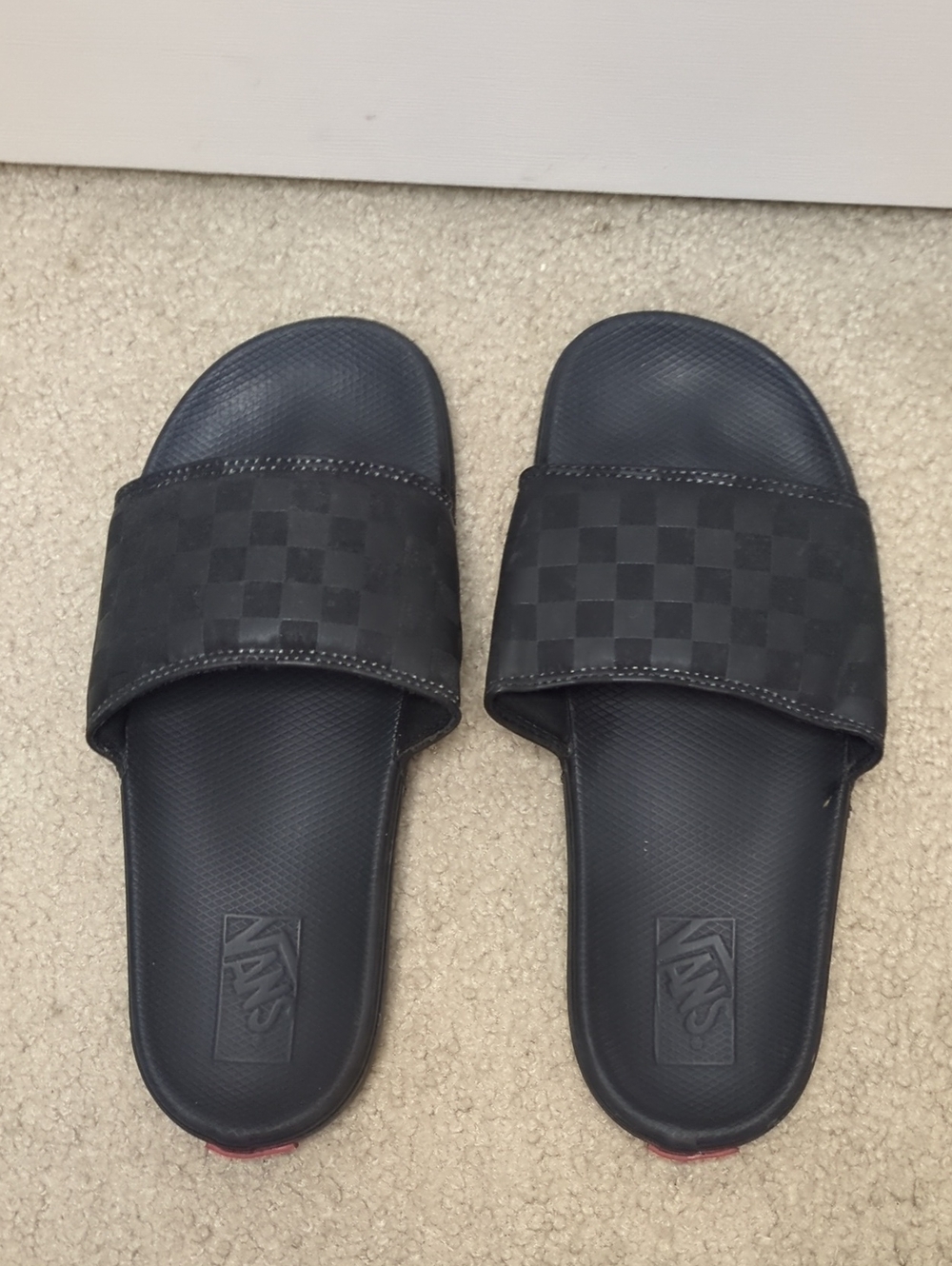 Vans Women’s Black Checkered Slide Sandals